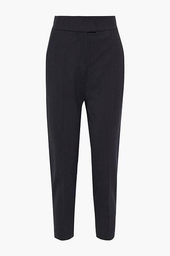BRUNELLO CUCINELLI Mélange wool-blend twill slim-leg pants