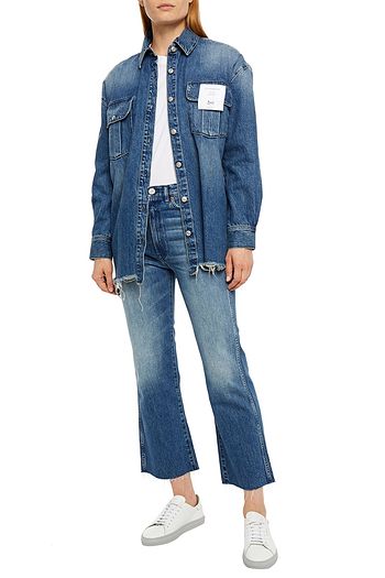 3X1 Erica oversized frayed denim shirt