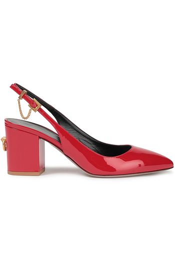 VALENTINO GARAVANI Slingback-Pumps aus Lackleder mit Verzierung