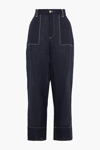 SEAFOLLY Linen straight-leg pants