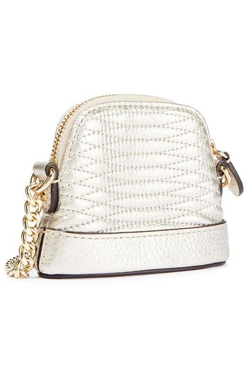 SANDRO Metallic quilted leather shoulder bag