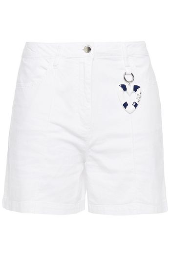 LOVE MOSCHINO Embellished cotton-blend shorts