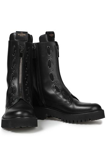 VALENTINO GARAVANI Combat Boots aus Leder