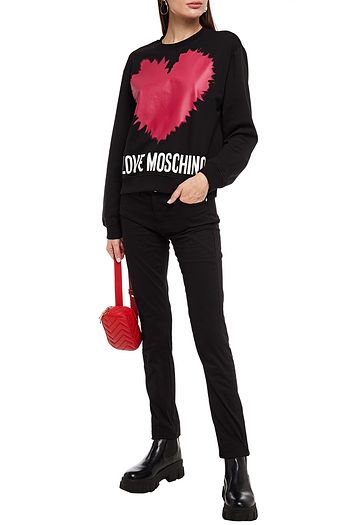 LOVE MOSCHINO Printed mid-rise skinny jeans