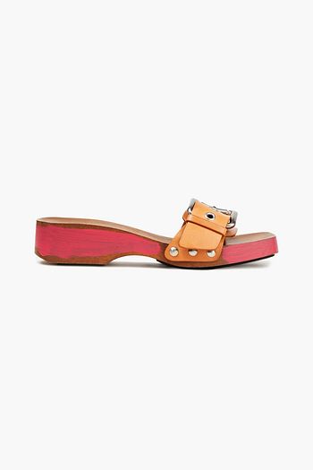 MARNI Buckled color-block leather sandals