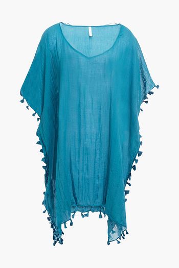 SEAFOLLY Amnesia tasseled cotton-gauze kaftan