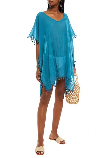 SEAFOLLY Amnesia tasseled cotton-gauze kaftan