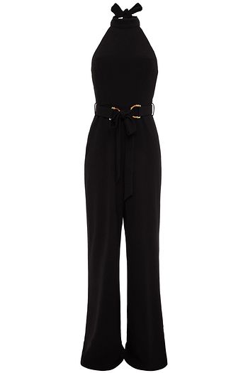 ZIMMERMANN Verzierter Neckholder-Jumpsuit aus Crêpe mit Gürtel
