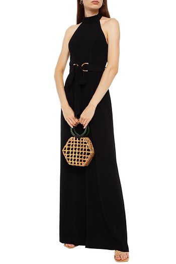 ZIMMERMANN Verzierter Neckholder-Jumpsuit aus Crêpe mit Gürtel