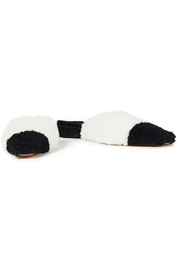 MARNI Two-tone shearling slippers