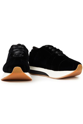 MARNI Sneakers aus Samt mit Lederbesatz