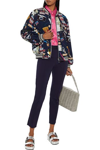 PS PAUL SMITH Bedruckte Bomberjacke aus Crêpe de Chine
