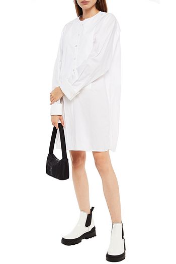 STELLA MCCARTNEY Hemdkleid aus Baumwollpopeline in Minilänge mit Knopfdetails
