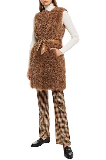 DROME Reversible belted shearling vest