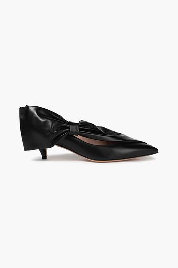 VALENTINO GARAVANI Bow-embellished leather pumps