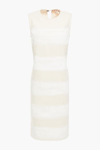 MARNI Kleid aus Baumwolldrillich mit Streifen