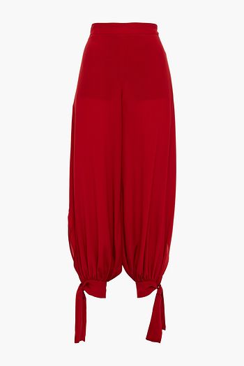 STELLA MCCARTNEY シルククレープデシン テーパード パンツ