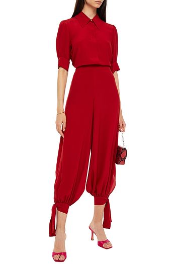 STELLA MCCARTNEY シルククレープデシン テーパード パンツ