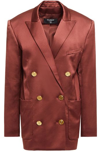 BALMAIN Doppelreihiger Blazer aus Satin