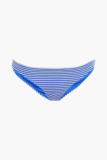 SEAFOLLY Go Overboard striped ribbed low-rise bikini briefs