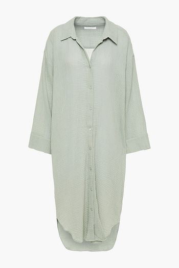 SEAFOLLY Cotton seersucker midi shirt dress