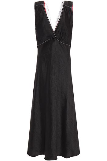 MARNI Midikleid aus Ottoman mit Satinbesatz