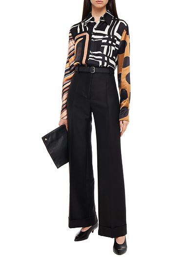 MARNI Wool-blend twill flared pants