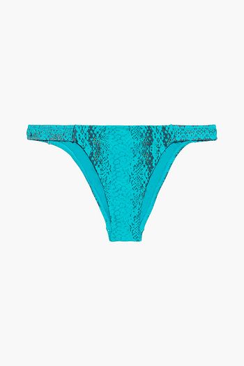 VIX PAULA HERMANNY Taman Riviera ruched snake-print low-rise bikini briefs