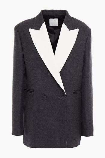 SANDRO Marel zweifarbiger Blazer aus Twill