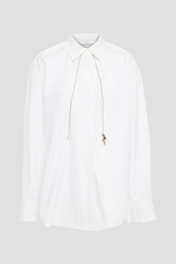 STELLA MCCARTNEY Hemd aus Baumwollpopeline mit Reißverschlussdetails