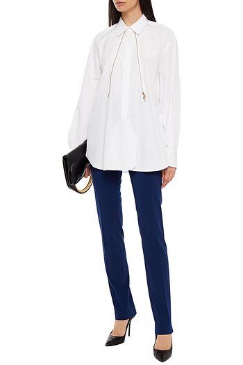 STELLA MCCARTNEY Hemd aus Baumwollpopeline mit Reißverschlussdetails