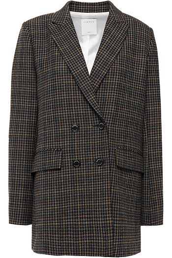 SANDRO Double-breasted tweed blazer