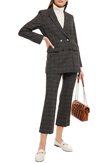 SANDRO Double-breasted tweed blazer