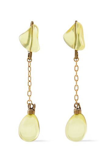 MARNI Gold-tone resin earrings