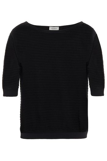 JOHN SMEDLEY Pointelle-knit cotton top