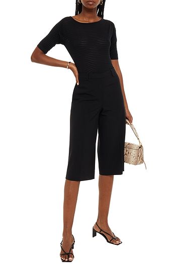 JOHN SMEDLEY Pointelle-knit cotton top