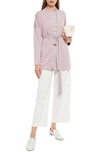 JOHN SMEDLEY Belted knitted cardigan