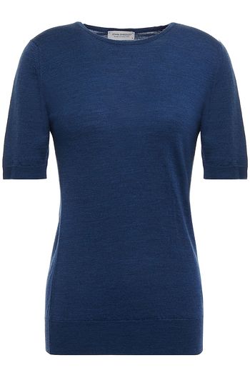 JOHN SMEDLEY Mélange wool top