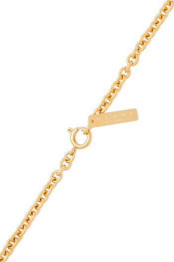 MARNI Gold-tone crystal necklace