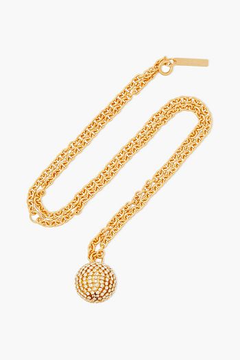 MARNI Gold-tone crystal necklace