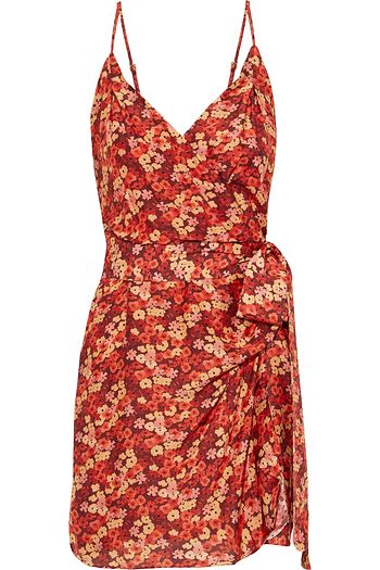 VIX PAULA HERMANNY Paris Lyssa wrap-effect floral-print voile mini dress