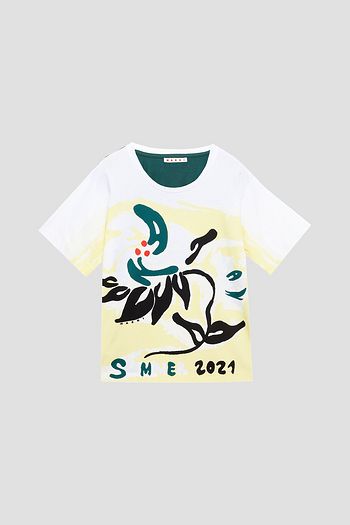 MARNI Printed cotton-jersey T-shirt