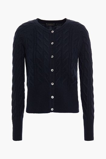N.PEAL Cable-knit cashmere cardigan