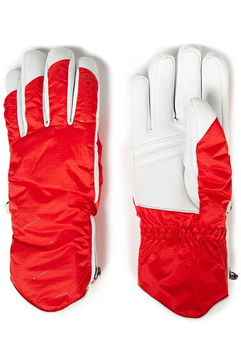 BOGNER Two-tone leather and shell ski gloves