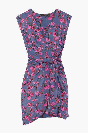 VIX PAULA HERMANNY Fiore Marissa knotted floral-print voile mini dress