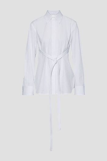 HELMUT LANG Corset open-back cotton-poplin shirt