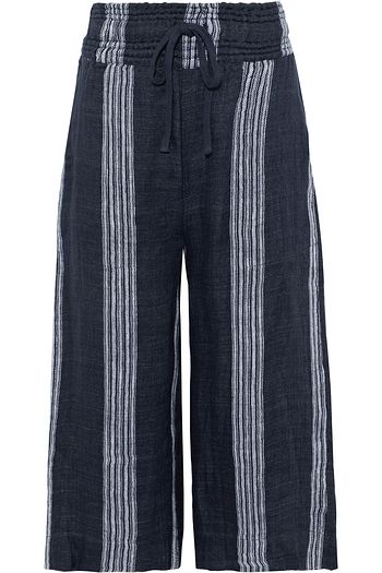 SEA Lyndee striped cotton-twill culottes