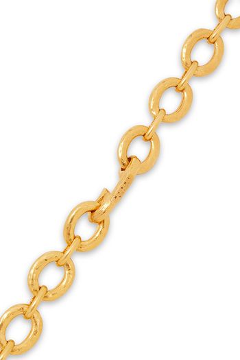 MARNI Gold-tone and leather necklace