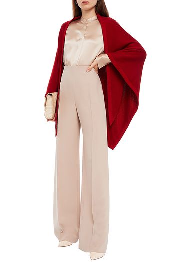 LORO PIANA Silk and wool-blend wide-leg pants
