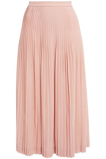 LORO PIANA Pleated wool midi skirt